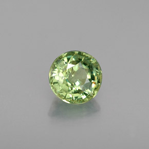 Granato demantoide naturale verde da 0,45 ct, taglio rotondo, VS-SI