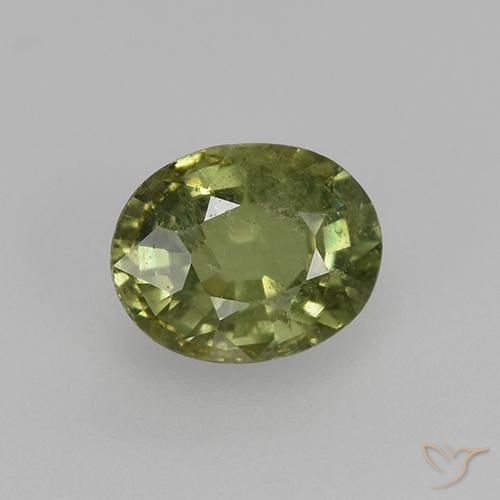 Granato demantoide Verde chiaro naturale da 0.49 ct, Ovale, VS-SI