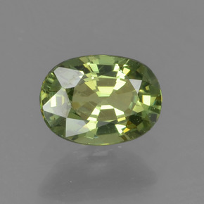 Granato demantoide naturale verde da 0,54 ct, taglio ovale, VS