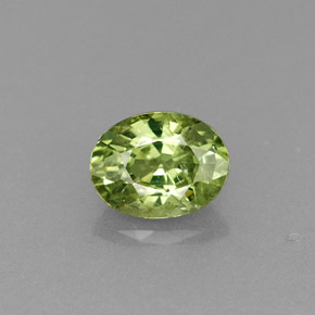 Granato demantoide naturale verde da 0,54 ct, taglio ovale, VS-SI