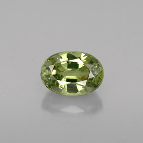 Granato demantoide naturale verde da 0,77 ct, taglio ovale, VS