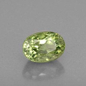 Granato demantoide naturale verde da 0,80 ct, taglio ovale, VS-SI