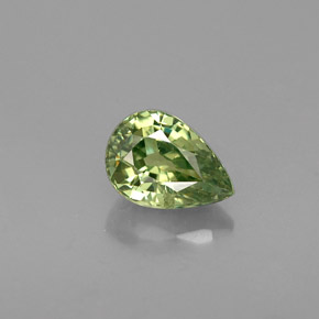 Granato demantoide naturale verde da 0,58 ct, taglio a pera, VVS-VS