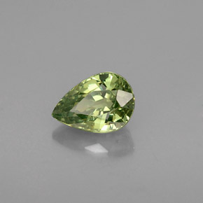Granato demantoide naturale verde da 0,58 ct, taglio a pera, VVS-VS