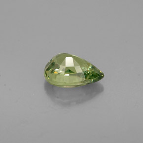 Granato demantoide naturale verde da 0,58 ct, taglio a pera, VVS-VS