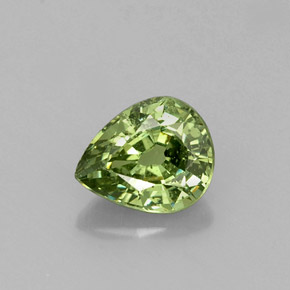 Granato demantoide naturale verde da 0,66 ct, taglio a pera, VS