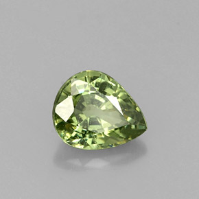 Granato demantoide naturale verde da 0,66 ct, taglio a pera, VS
