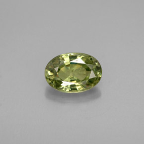 Granato demantoide naturale verde da 0,53 ct, taglio ovale, VS