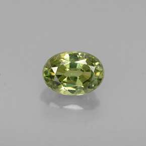 Granato demantoide naturale verde da 0,68 ct, taglio ovale, VS