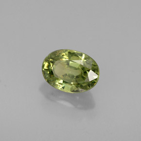 Granato demantoide naturale verde da 0,68 ct, taglio ovale, VS