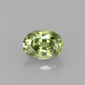 Granato demantoide naturale verde da 0,72 ct, taglio ovale, VS