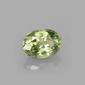 Granato demantoide naturale verde da 0,72 ct, taglio ovale, VS