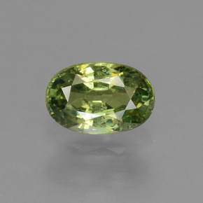 Granato demantoide naturale verde da 0,66 ct, taglio ovale, VS