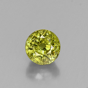 Granato demantoide naturale verde da 0,65 ct, taglio rotondo, VS-SI