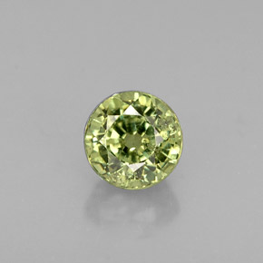Granato demantoide naturale verde da 0,58 ct, taglio rotondo, VS