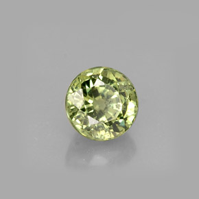 Granato demantoide naturale verde da 0,58 ct, taglio rotondo, VS