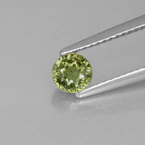 Granato demantoide naturale verde da 0,61 ct, taglio rotondo, VS-SI