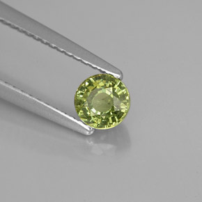 Granato demantoide naturale verde da 0,61 ct, taglio rotondo, VS-SI