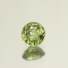 Granato demantoide naturale verde da 0,53 ct, taglio rotondo, VS