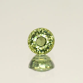 Granato demantoide naturale verde da 0,45 ct, taglio rotondo, VVS-VS