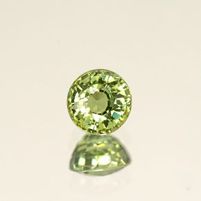 Granato demantoide naturale verde da 0,45 ct, taglio rotondo, VVS-VS