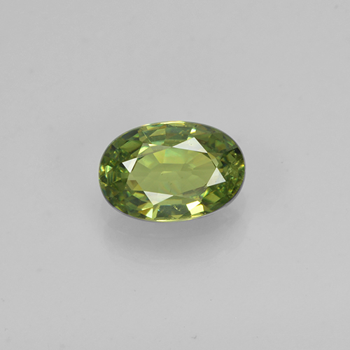 Granato demantoide naturale verde da 0,48 ct, taglio ovale, VS