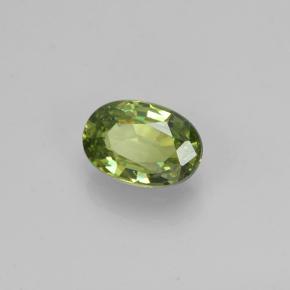 Granato demantoide naturale verde da 0,48 ct, taglio ovale, VS