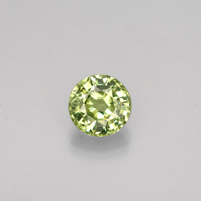 Granato demantoide naturale verde da 0,45 ct, taglio rotondo, VS-SI