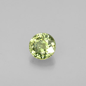 Granato demantoide naturale verde da 0,45 ct, taglio rotondo, VS-SI
