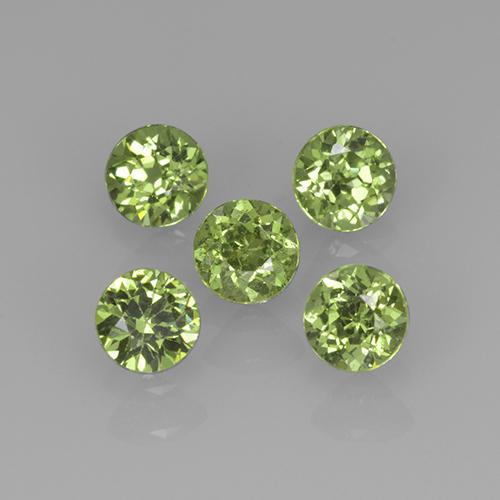 Granato demantoide naturale verde da 1,13 ct, taglio rotondo, VVS-VS