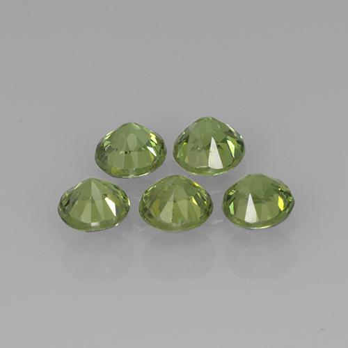 Granato demantoide naturale verde da 1,13 ct, taglio rotondo, VVS-VS