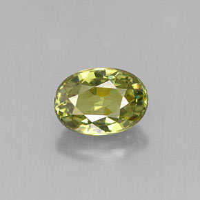 Granato demantoide naturale verde da 0,70 ct, taglio ovale, VVS-VS