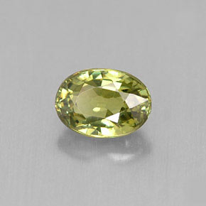 Granato demantoide naturale verde da 0,70 ct, taglio ovale, VVS-VS