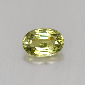 Granato demantoide naturale verde da 0,65 ct, taglio ovale, VVS-VS