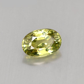 Granato demantoide naturale verde da 0,65 ct, taglio ovale, VVS-VS