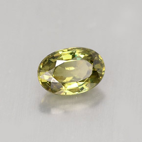 Granato demantoide naturale verde da 0,68 ct, taglio ovale, VVS-VS