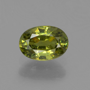 Granato demantoide naturale verde da 0,67 ct, taglio ovale, VS-SI