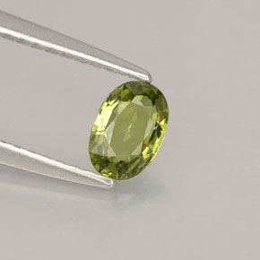 Granato demantoide naturale verde da 0,45 ct, taglio ovale, VVS-VS