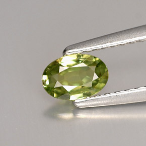 Granato demantoide naturale verde da 0,42 ct, taglio ovale, VVS-VS