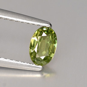 Granato demantoide naturale verde da 0,42 ct, taglio ovale, VVS-VS