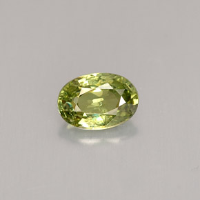 Granato demantoide naturale verde da 0,59 ct, taglio ovale, VS
