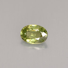 Granato demantoide naturale verde da 0,59 ct, taglio ovale, VS