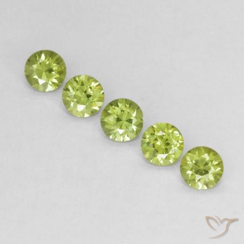0.79ctw Naturale Verde acceso Granato demantoide, Rotondo, VS