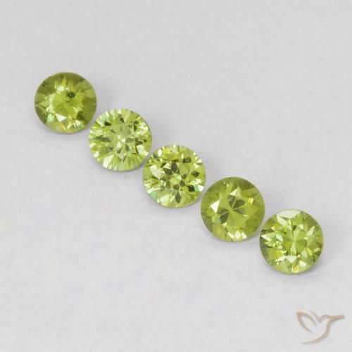 0.80ctw Naturale Verde acceso Granato demantoide, Rotondo, VS
