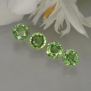 Granato demantoide naturale verde da 1,52 ct, taglio rotondo, VS