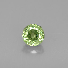 Granato demantoide naturale verde da 0,60 ct, taglio rotondo, VS