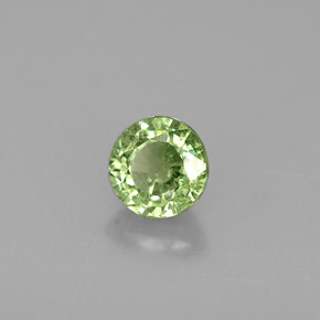 Granato demantoide naturale verde da 0,60 ct, taglio rotondo, VS