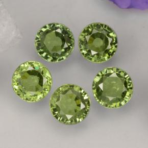 Granato demantoide naturale verde da 2,21 ct, taglio rotondo, VVS-VS