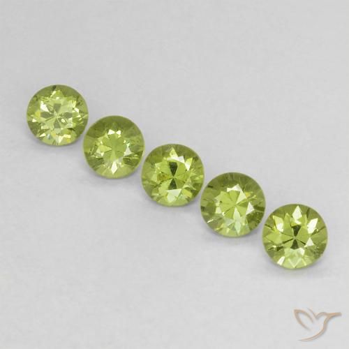 0.80ctw Naturale Verde medio Granato demantoide, Rotondo, VVS-VS
