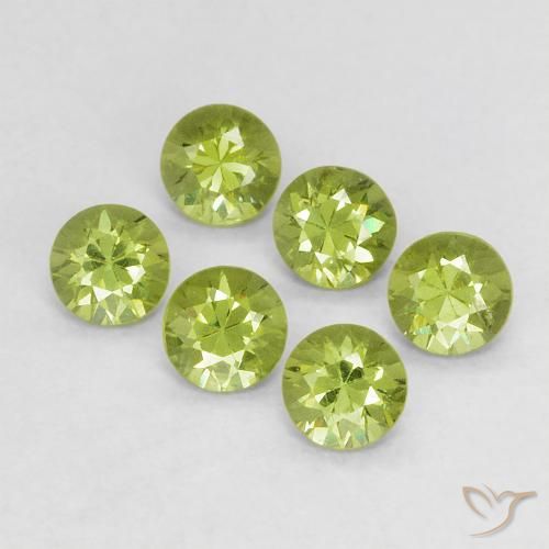 0.96ctw Naturale Verde medio Granato demantoide, Rotondo, VVS-VS